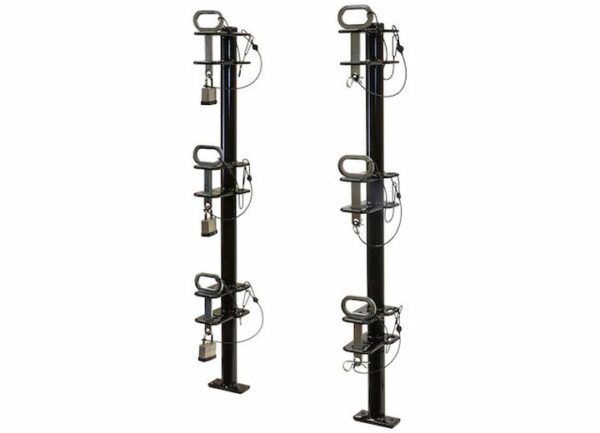Buyers 3-Position Channel Style Lockable Trimmer Rack for Open Landscape Trailers • LT13