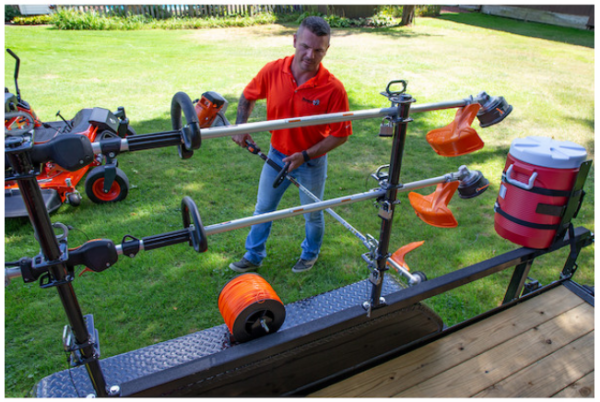 Buyers 3-Position Channel Style Lockable Trimmer Rack for Open Landscape Trailers • LT13 - Image 3