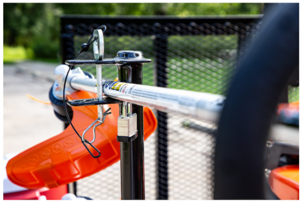 Buyers 3-Position Channel Style Lockable Trimmer Rack for Open Landscape Trailers • LT13 - Image 4