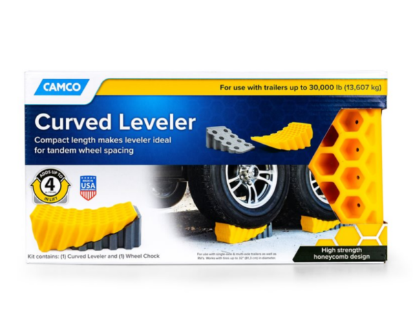 Camco Curved Leveler And Wheel Chock • 44423 - Image 2
