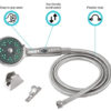 Dura Faucet Self-Pressurizing Handheld Shower Kit - White • DF-SA432K-WT - Image 3