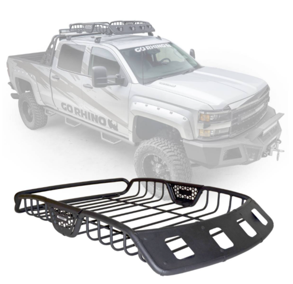 Go Rhino SR40 Tubular Steel Roof Rack w/ 4 Light Mounts - 48" Long • 59045T - Image 2