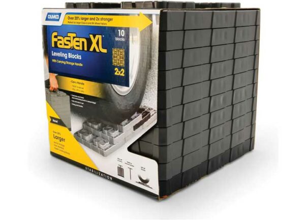 Camco FasTen RV Leveling Blocks, 17" x 8-1/2", Brown, Set of 10 • 44525 - Image 4