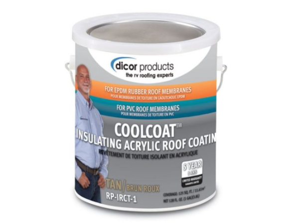 Dicor CoolCoat Part 2 for EPDM Rubber Roofing, Tan • RP-IRCT-1