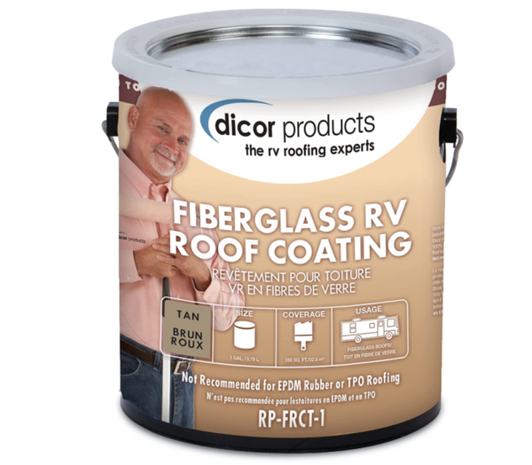 Dicor Fiberglass RV Roof Coating 1 Gallon • RP-FRC-1