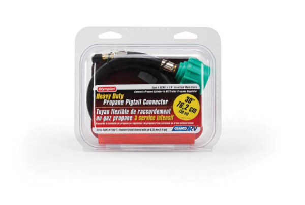 Camco Pigtail LP Gas Hose 30" (ACME Nut to 1/4" Male Inverted Flare) • 59163
