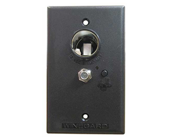 Winegard 12V Antenna Wall Plate Power Supply with Satellite Pass-thru • RV-7542
