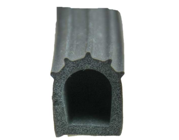 AP Products Ribbed D-Seal With Tape - 1" x 1" x 50 Ft - Black • 018-023-PT