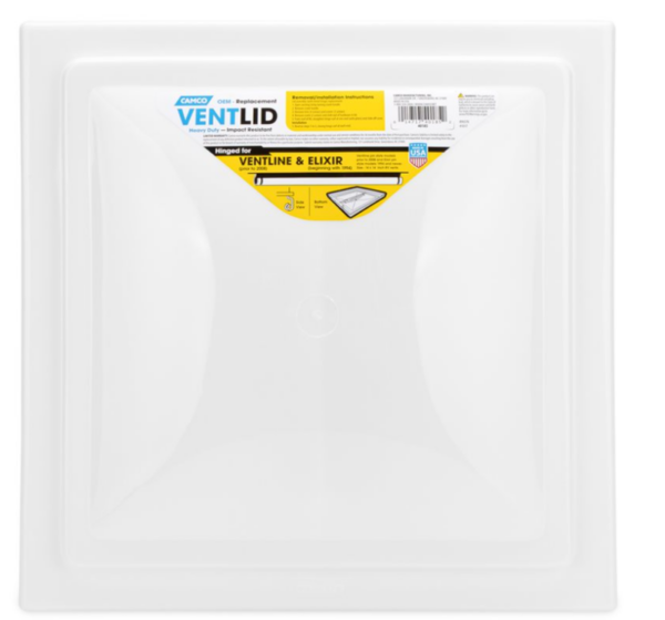 Camco Vent Lid, Ventline Pre 08/Elixir 94 Up, White • 40185
