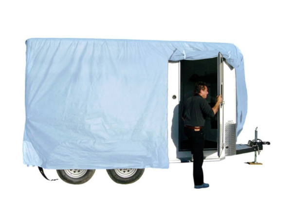 ADCO SFS AquaShed Horse Trailer Cover with Bumper Pull (Gray, Up to 14') • 46003 - Image 3