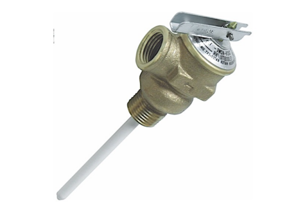 Camco T&P Valve 1/2" With 4" Probe Coated, 150psi • 10423