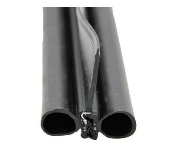 AP Products Rubber Door/Window Double Bulb Seal with Wiper 28' Black • 018-478