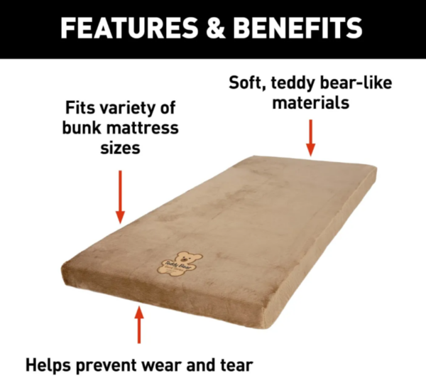 Lippert Teddy Bear Bunk Mat Cover - 32" x 74" x 4" (Tan) • 679300 - Image 3