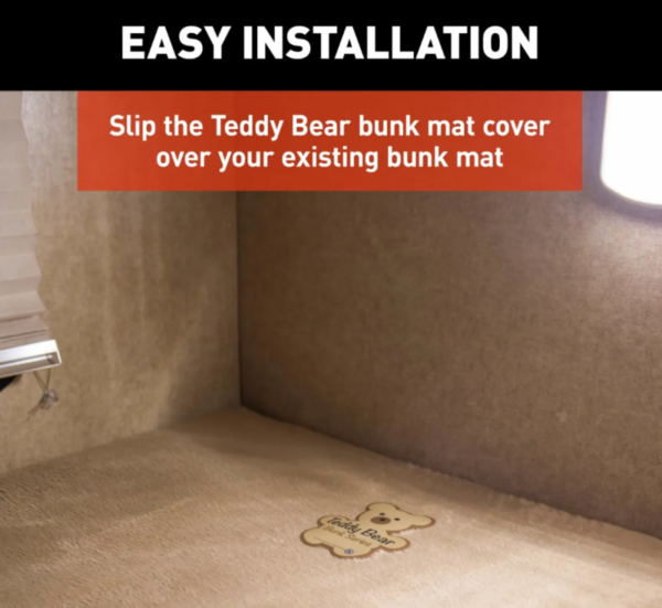 Lippert Teddy Bear Bunk Mat Cover - 32" x 74" x 4" (Tan) • 679300 - Image 5