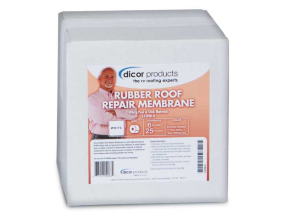 Dicor RV Roof Repair EPDM Rubber White Roll Tape 6"W x 25'L • 533RM-6