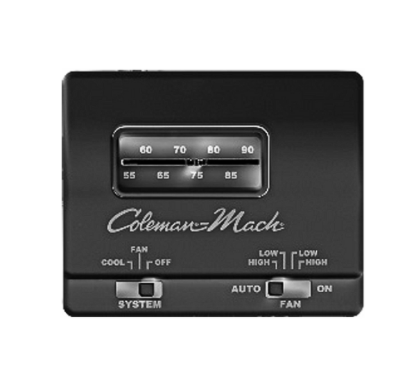 Coleman-Mach Analog Cool Only RV Air Conditioner Thermostat, Black • 7330-3861