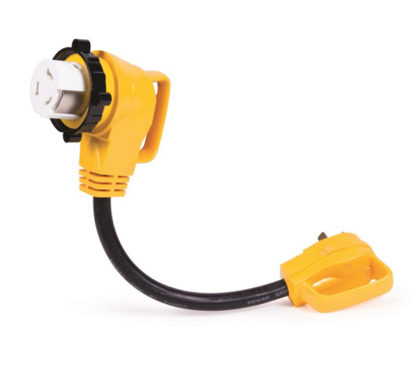 Camco Power Grip Locking Electrical Adapter - 50 Amp - 18" • 55552