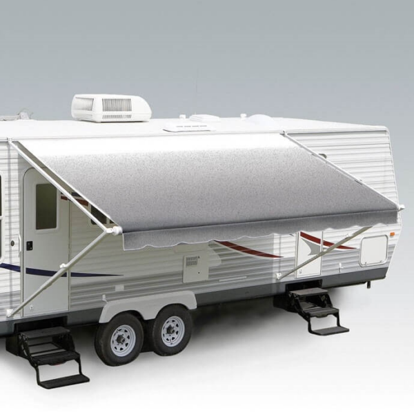Carefree RV Awning Vinyl Fabric 17'-2" - Silver Shale Fade With White Weatherguard • JU186D00