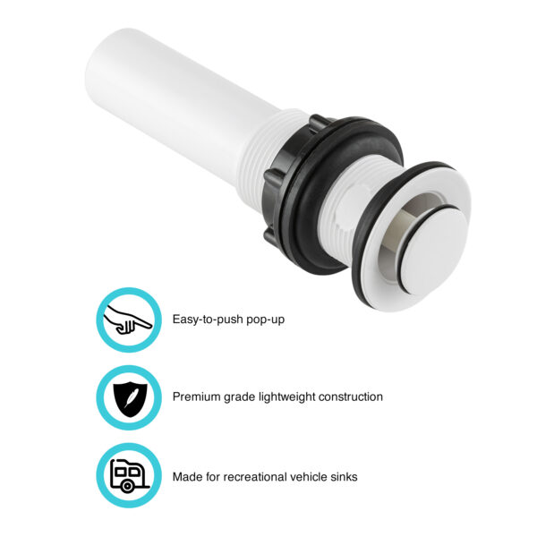 Dura Faucet Df-Pu202-Wt Sink Drain Assembly - Image 3