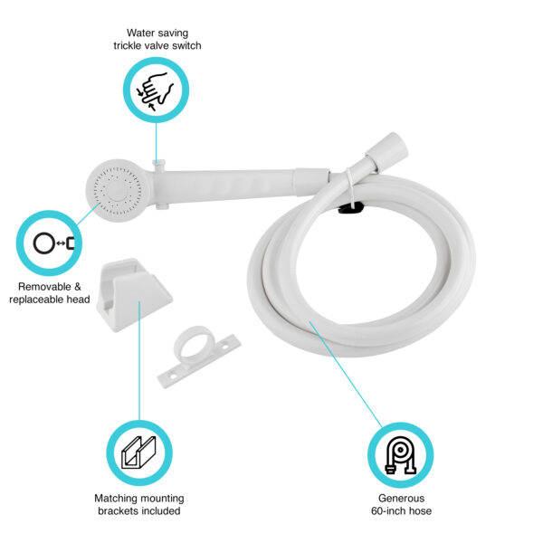 Dura Faucet Df-Sa130-Wt Shower Head - Image 3