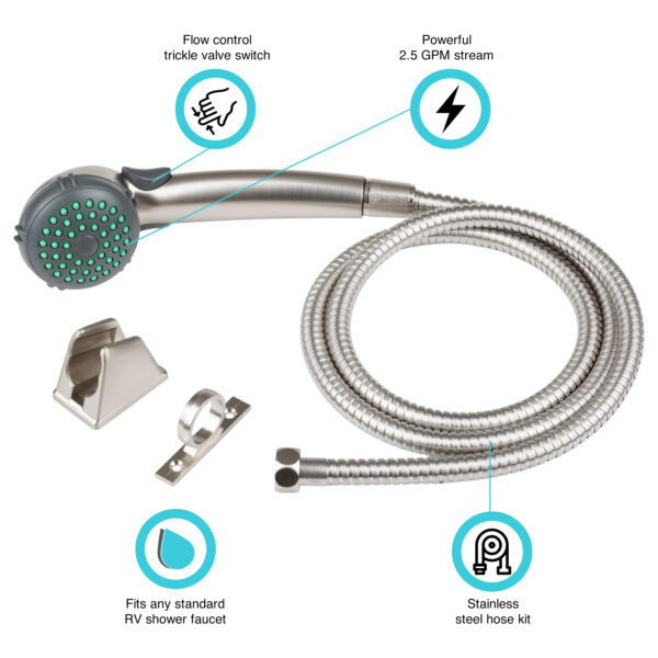 Dura Faucet Df-Sa400k-Sn Shower Head - Image 2