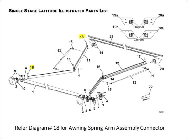 Carefree Rv R001791 Awning Arm Mounting Hardware - Image 2