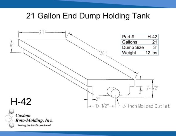 Custom Rotor Molding H-42 Waste Holding Tank - Image 3