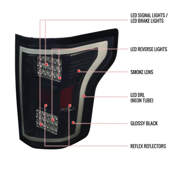 Spec-D Tuning LT-F15018BBLED-TM Tail Light Assembly - Image 10
