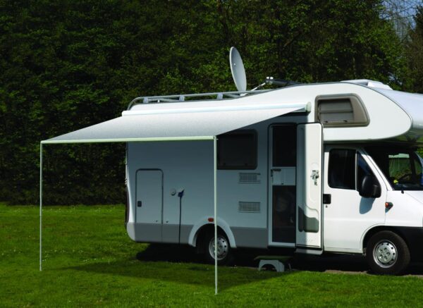 Carefree RV 351188D25 RV Patio Manual Awning , Black/ Gray Dune Stripes - Image 3