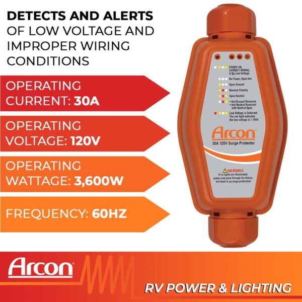 Arcon 19658 120 Volt 30 Amp Surge Protector - Image 10
