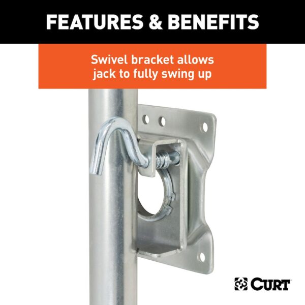 CURT 28112 1200 Pound Manual Trailer Tongue Jack - Image 4