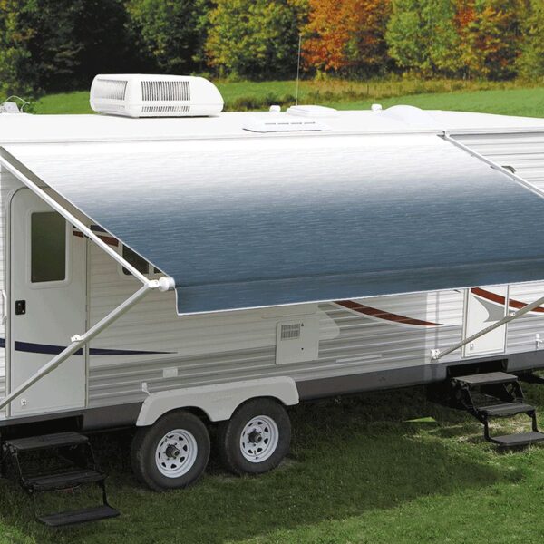 Carefree RV JU176C00 Blue/ Green RV Patio Vinyl Awning Fabric - Image 5