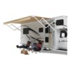 Carefree RV QJ16006E RV Patio Electric/ Manual Awning , Black Shale Fade
