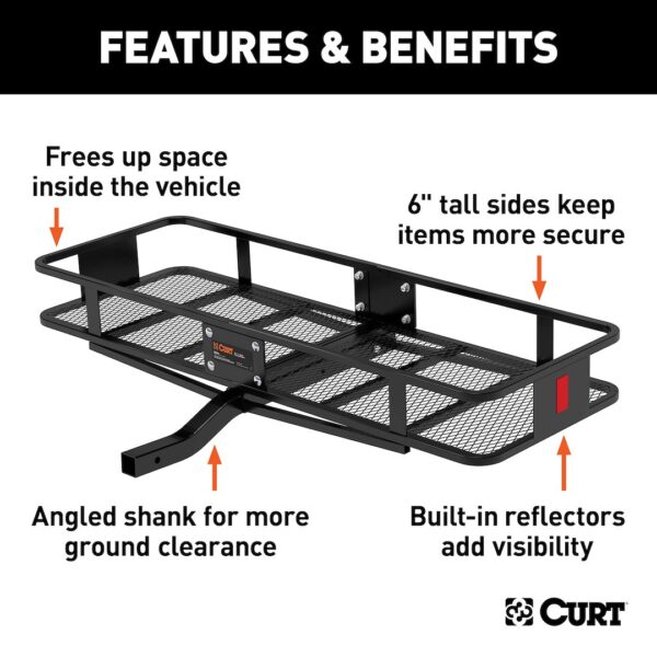 Curt 18150 Trailer Hitch Cargo Carrier - Image 3