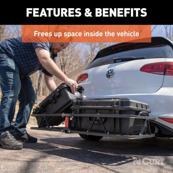 Curt 18145 Trailer Hitch Cargo Carrier - Image 4