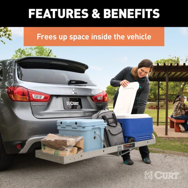 Curt 18100 Trailer Hitch Cargo Carrier - Image 4