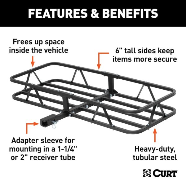 Curt 18145 Trailer Hitch Cargo Carrier - Image 3