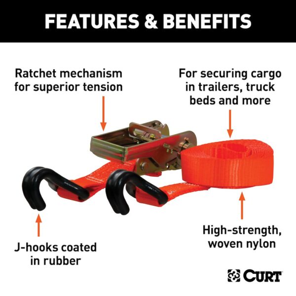 Curt 83025 Tie Down Strap - Image 3