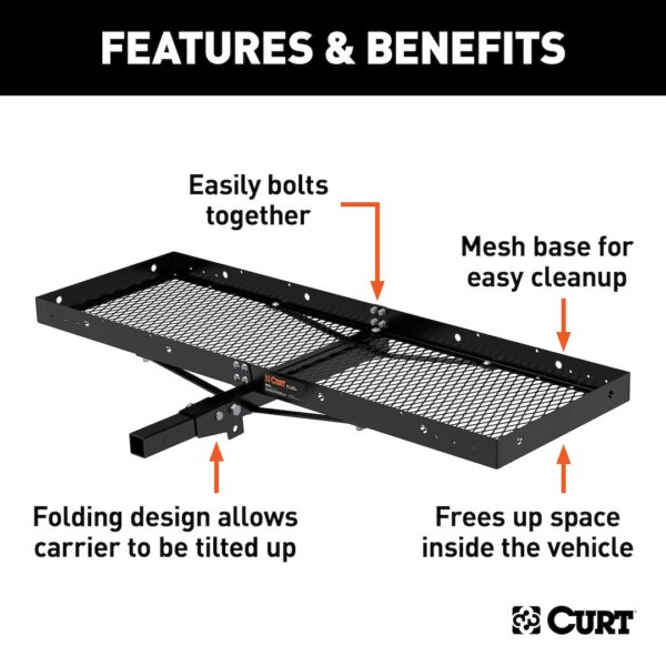 Curt 18109 Trailer Hitch Cargo Carrier - Image 3